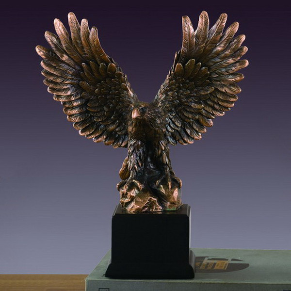 Eagle Sculpture Wings Open 12" High